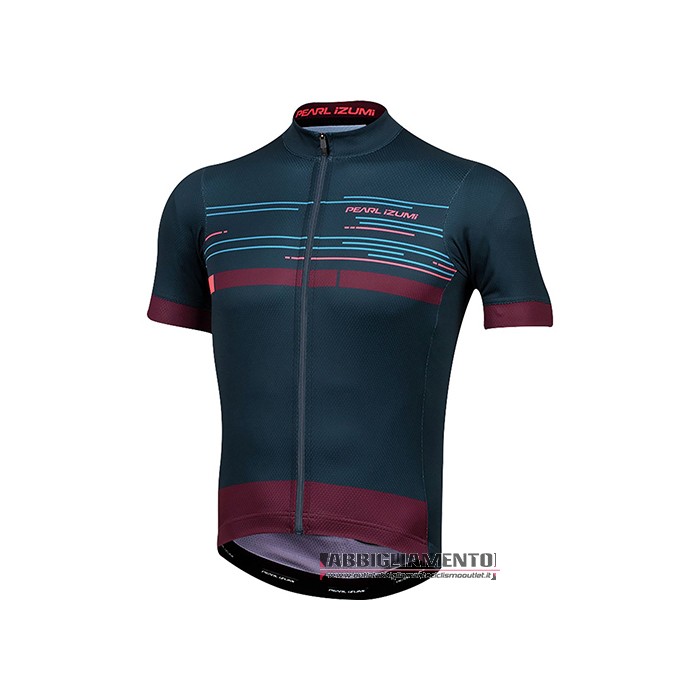 Abbigliamento Pearl Izumi 2021 Manica Corta e Pantaloncino Con Bretelle Spento Blu Scuro Rosso - Clicca l'immagine per chiudere